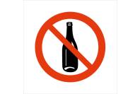 Знак 'Запрещается вход с напитками '
