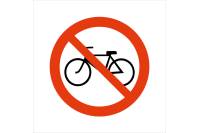 Знак 'Запрещается вход с велосипедом'