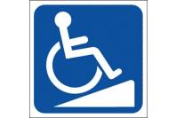 Табличка квадратная "Пандус для инвалидных колясок"