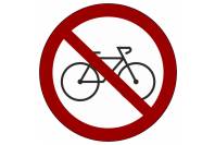 Табличка круглая "Велосипеды запрещены"