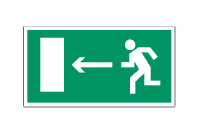 Эвакуационный знак Направление к эвакуационному выходу налево