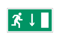 Эвакуационный знак Указатель двери эвакуационного выхода (правосторонний)