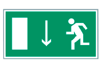 Эвакуационный знак Указатель двери эвакуационного выхода (левосторонний)
