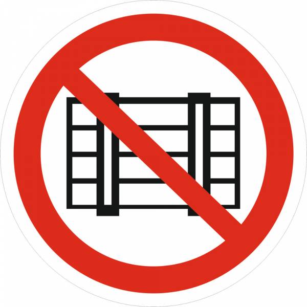 Знак 'Запрещается загромождать проходы и (или) складировать' (ГОСТ Р 12.4.026-2001) 200х200 мм P12