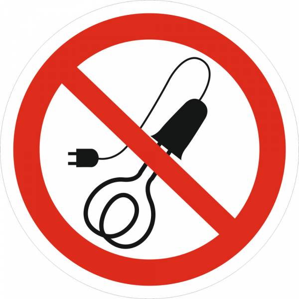 Знак 'Запрещается применять нагревательные электроприборы' (ГОСТ Р 12.4.026-2001) 200х200 мм P15
