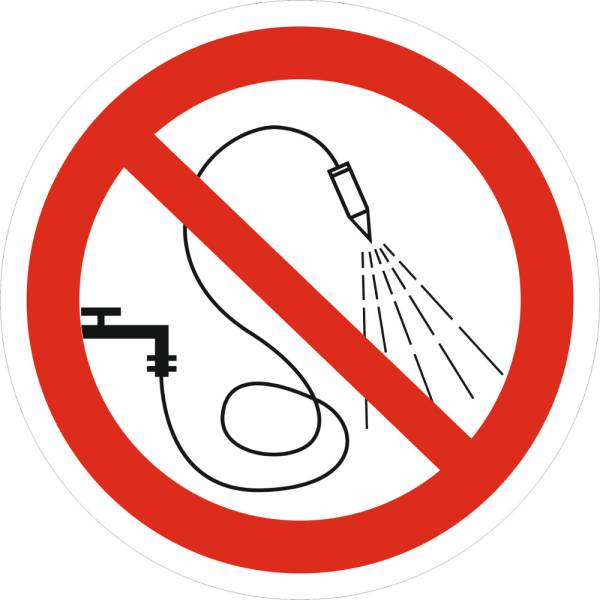Знак 'Запрещается разбрызгивать воду' (ГОСТ Р 12.4.026-2001) 200х200 мм P17