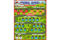 Информационный стенд для детского сада "ГОРОД БУКВ"