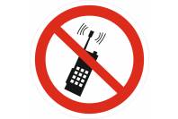 Знак 'Запрещается пользоваться мобильным телефоном'