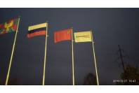 Изготовление и монтаж флагов на флагштоках для строительного объекта "Самолет-Томилино"