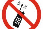 Знак 'Запрещается пользоваться мобильным телефоном' (ГОСТ Р 12.4.026-2001) 200х200 мм P18